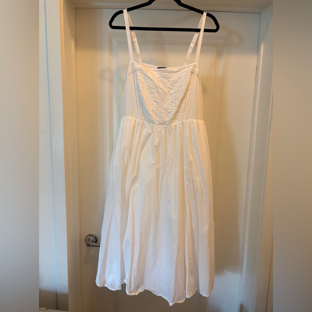 Torrid White Smocked Dress